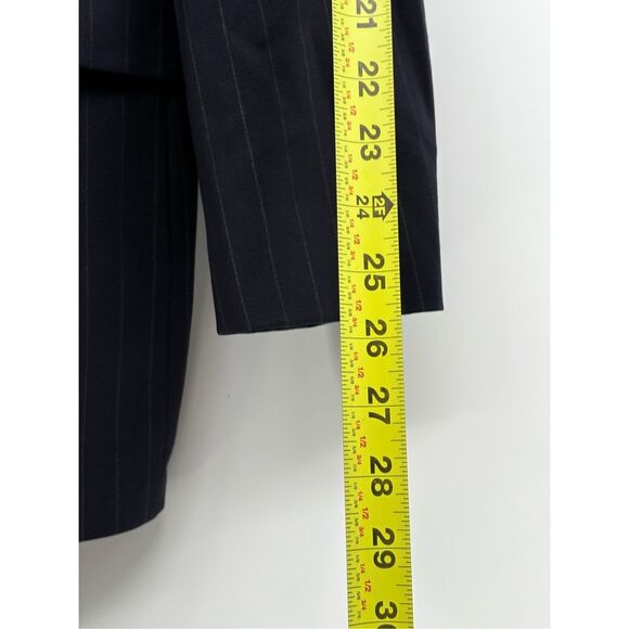 Brooks Brothers Blazer Suit Jacket Striped Navy Blue Men Size 45 R Wool Stretch - Picture 8 of 11